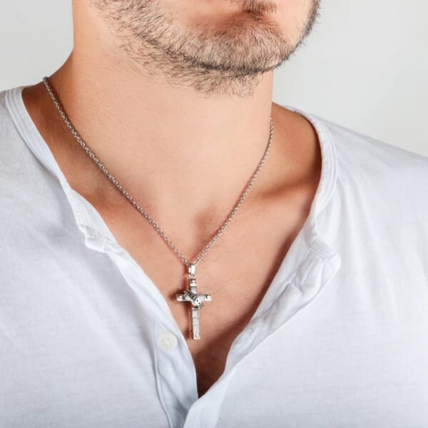 Men's Cross Stainless Steel Necklace SZQ11 - Image 3