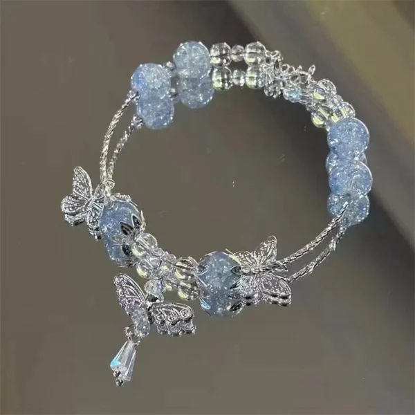 สร้อยข้อมือ ประดับลูกปัดแก้ว ไล่โทนสี - Image 2