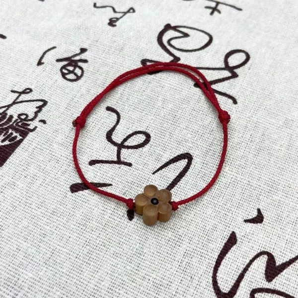สร้อยข้อมือเชือก จี้ดอกไม้ - Image 4