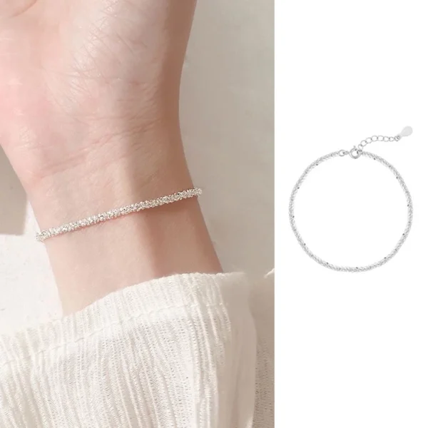 กำไลแฟชั่นสร้อยข้อมือ เงินแท้ สําหรับผู้หญิง - Image 4