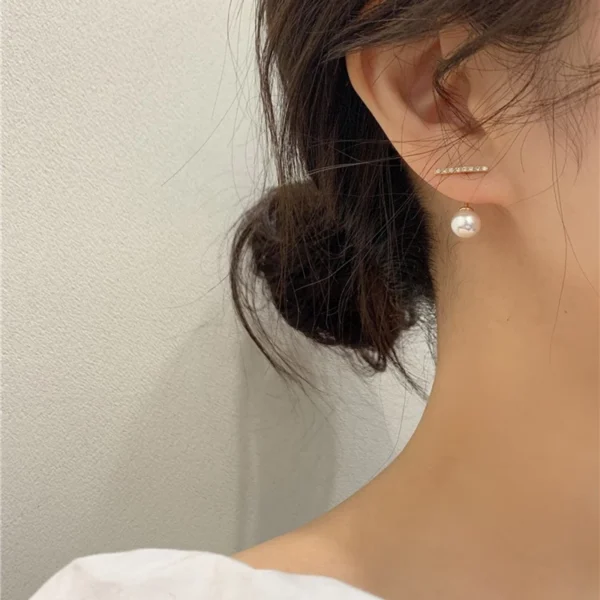 ต่างหูสตั๊ด ประดับมุก