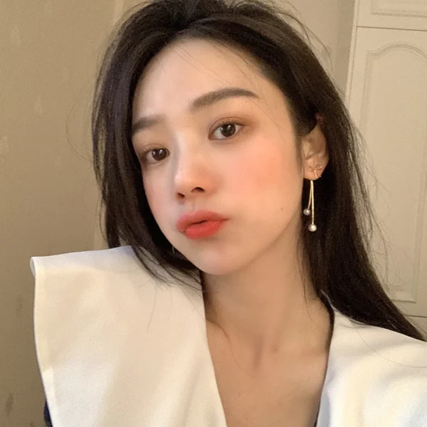 ต่างหูมุกแฟชั่นเกาหลี แต่งพู่ - Image 3
