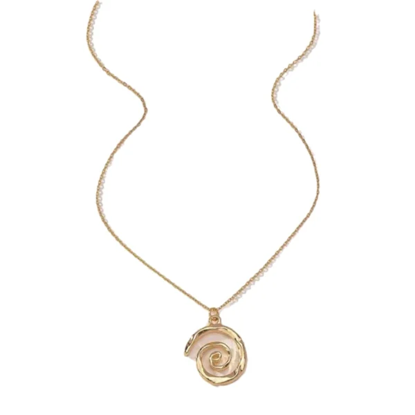 สร้อยคอ Collarbone Chain แหวนเกลียวจี้ - Image 3