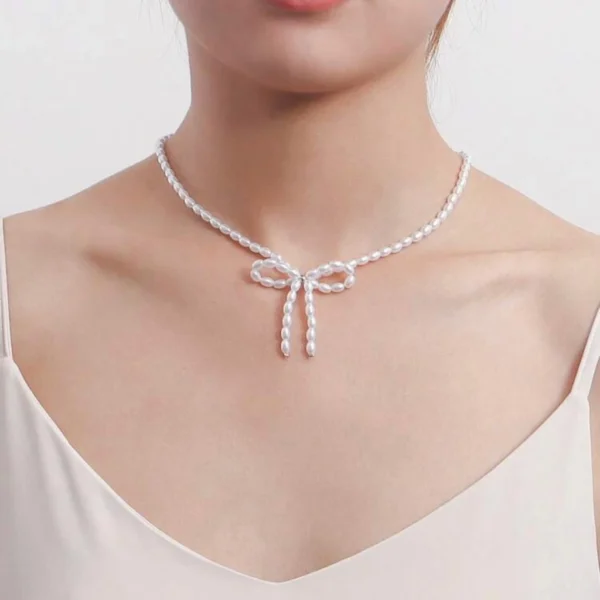 สร้อยคอโบว์มุกสไตล์สาวเวียดนาม - Image 2