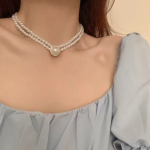 สร้อยคอโซ่ ประดับมุก